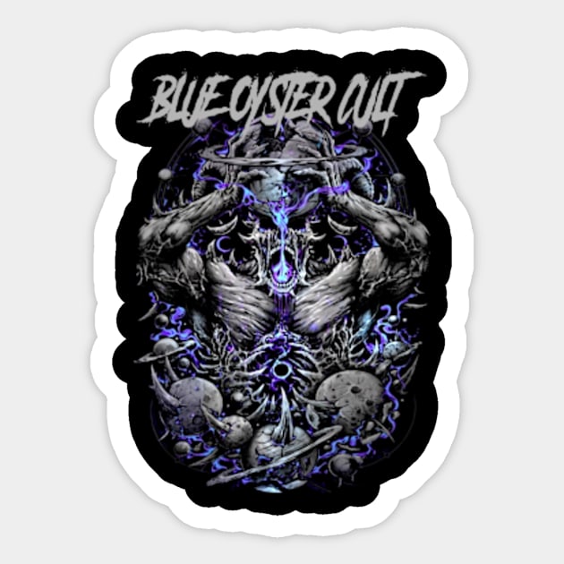 BLUE OYSTER CULT BAND DESIGN Sticker by Rons Frogss